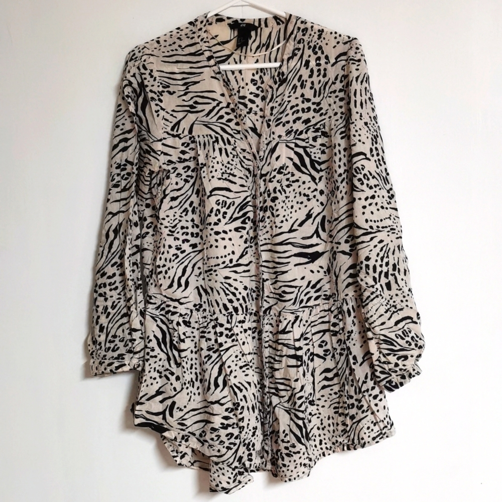 H&M Leopard Print Shirt US 12 Size